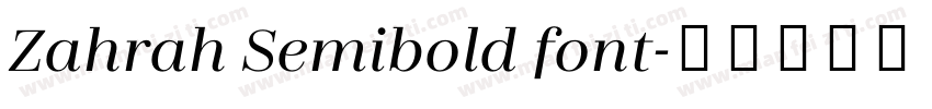 Zahrah Semibold font字体转换